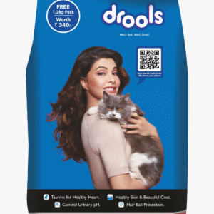 Drools Tuna & Salmon Adult Cat Food 1.2kg: Taurine, Shiny Coat