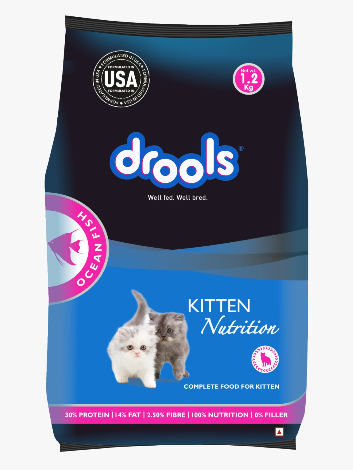 Drools Kitten Ocean Fish 1.2kg: Best Dry Food for Growing Kittens