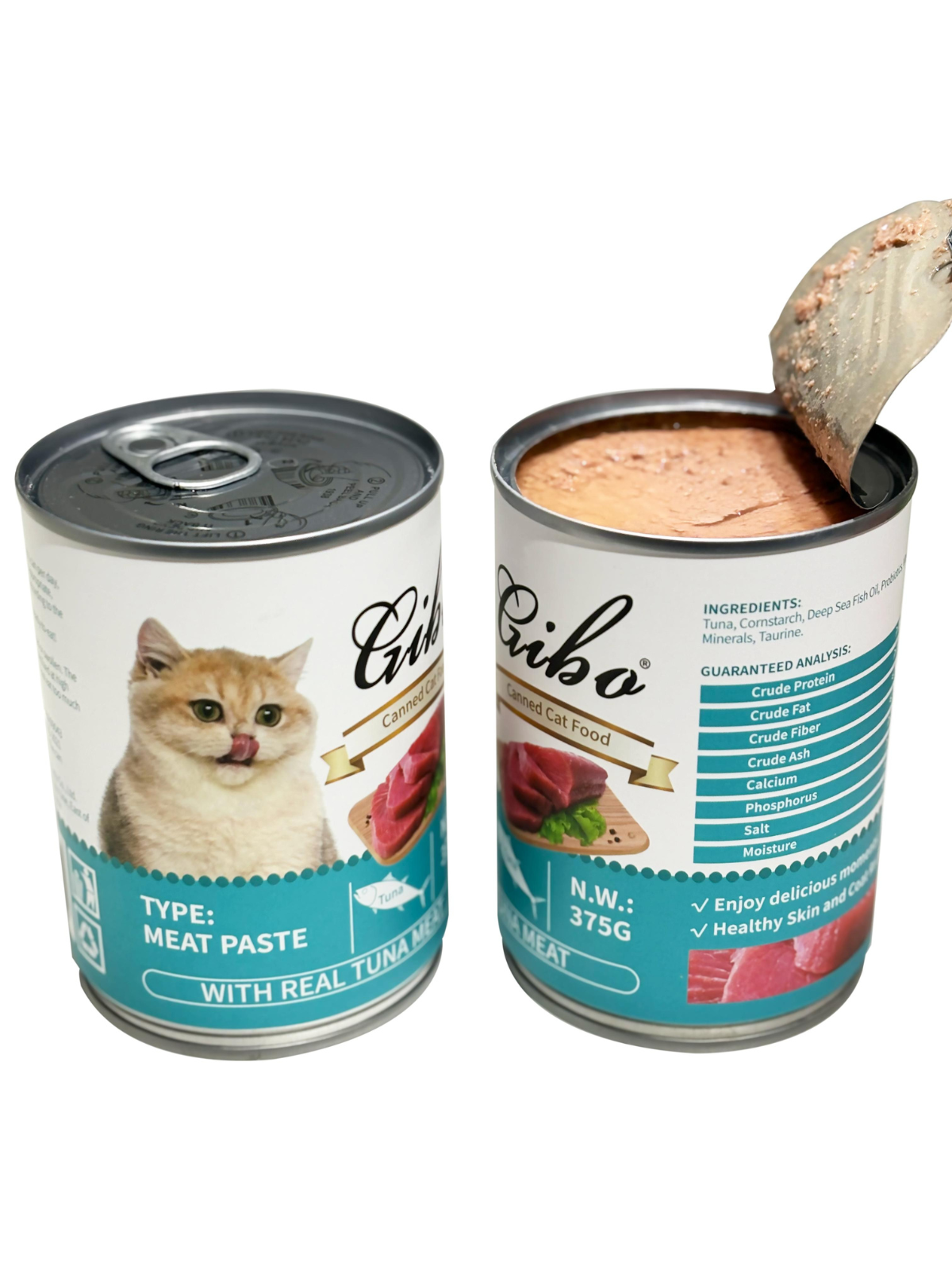 GIBO Tuna in Jelly Wet Cat Food 375g: Hydration & Taurine